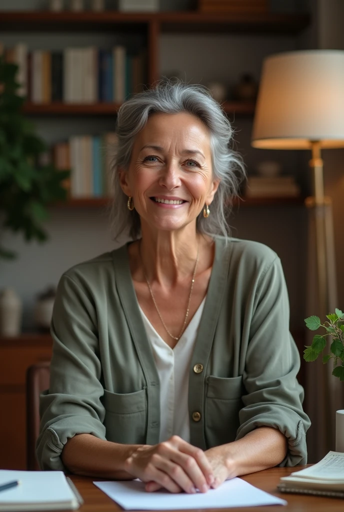 sweet realistic woman psychologist