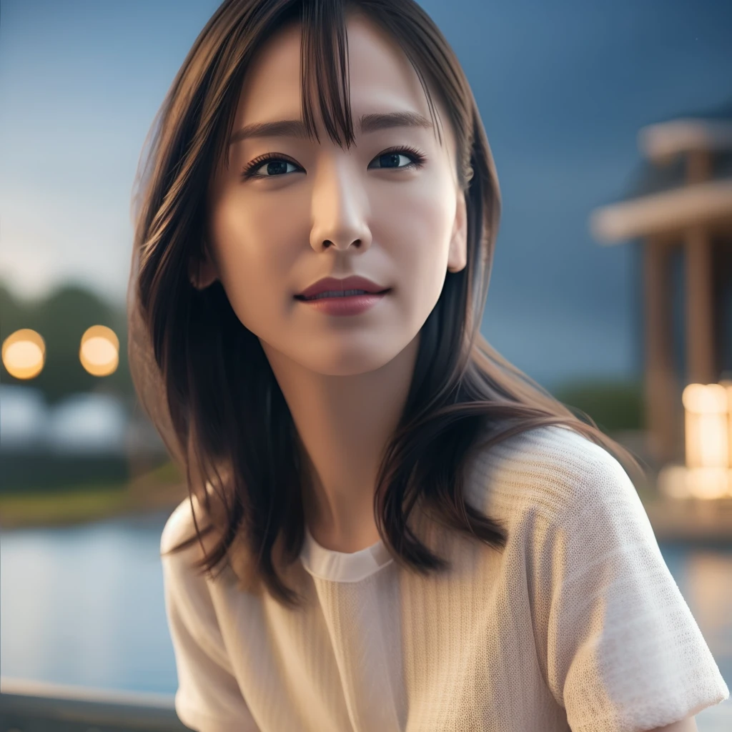 (8k, best quality, masterpiece:1.2), (realistic, photo-realistic:1.37), ultra-detailed,((( 1 girl))),solo,beautiful detailed sky,detailed cafe,night,sitting,dating,(nose blush),(smile:1.15),(closed mouth) small breasts,beautiful detailed eyes,(shirt:1.1), night, wet, rain,white lace, (short hair:1.2),floating hair NovaFrogStyle, ((full body)),stand, sexy, cute