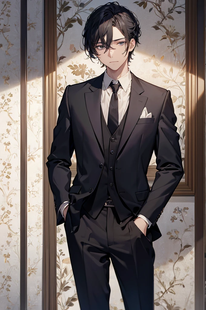 (((wallpaper 8k CG))), ((absurdres)), masterpiece, middle old male, male focus, Suit and Tie, Portrait, portrait photograph
