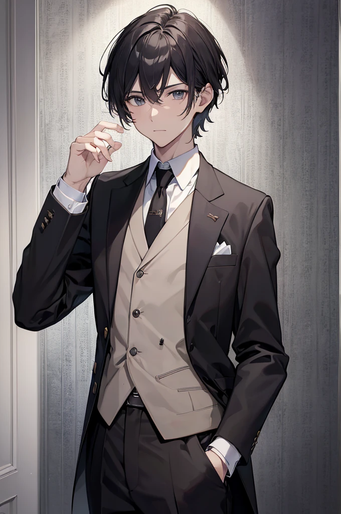 (((wallpaper 8k CG))), ((absurdres)), masterpiece, middle old male, male focus, Suit and Tie, Portrait, portrait photograph