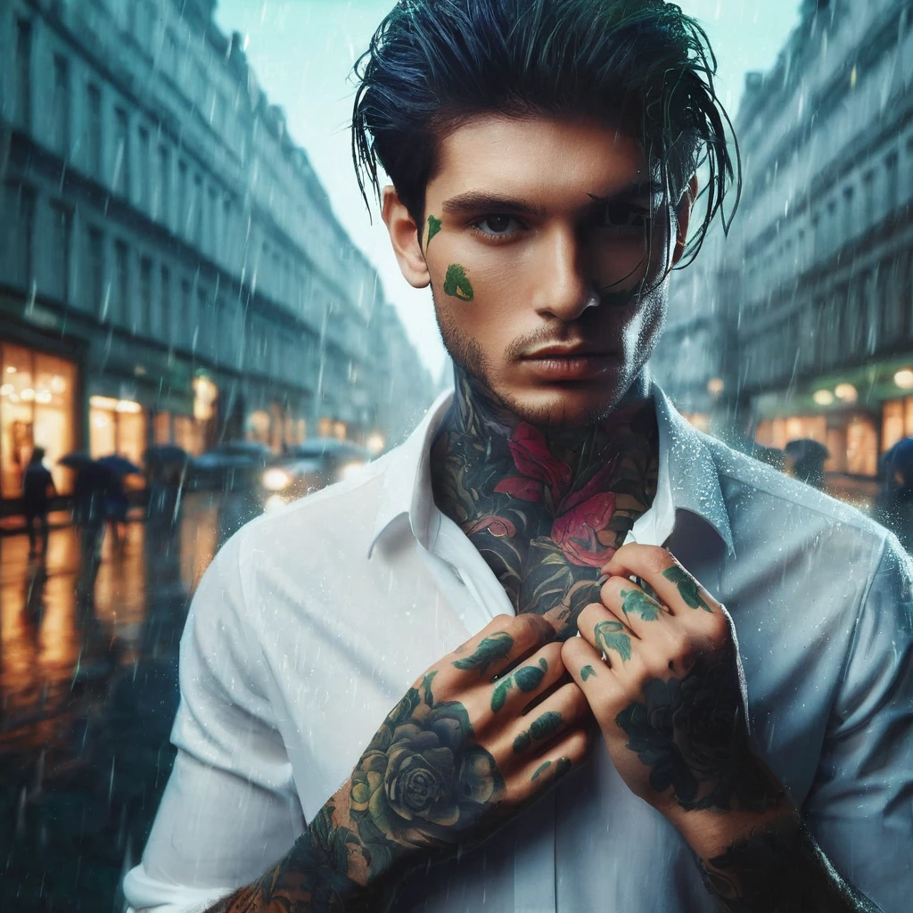 Realistic green and photo background