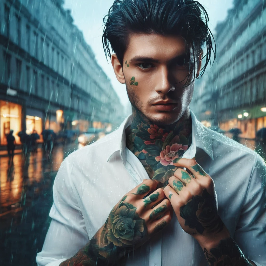 Realistic green and photo background
