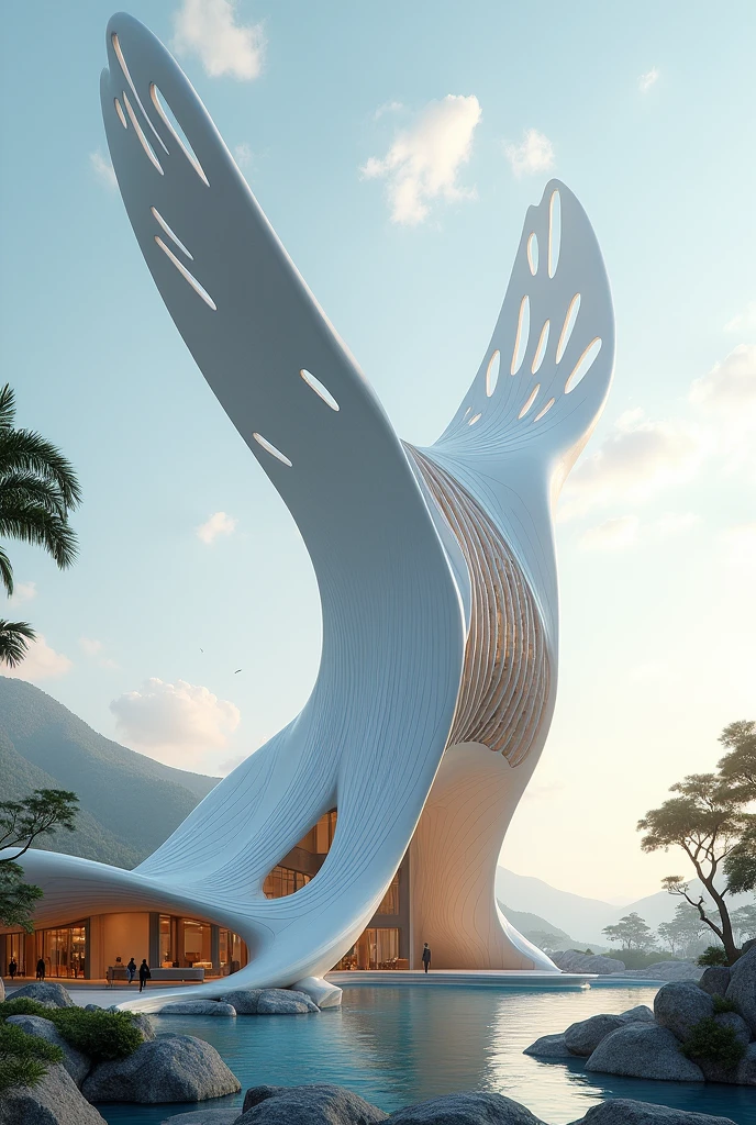 You can create a building having the main idea of a bird