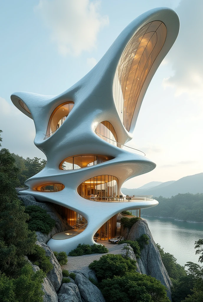 You can create a building by abstracting parts of a bird