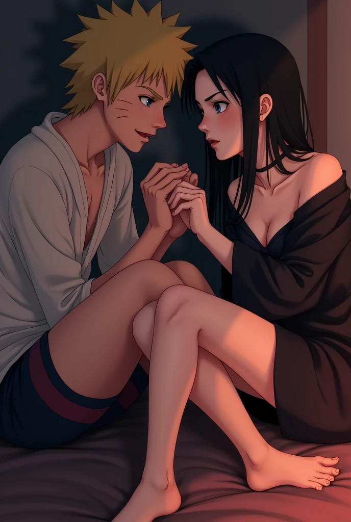 Boruto licking Sarada&#39;s feet