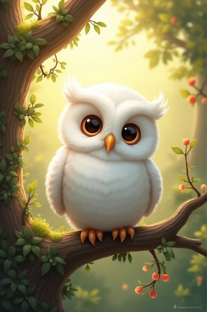 cute white owl
