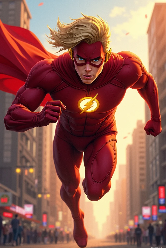 The son of Barry Allen and Kara Danvers (Super flash): blond hair, layer,super speed, X-rays, man



