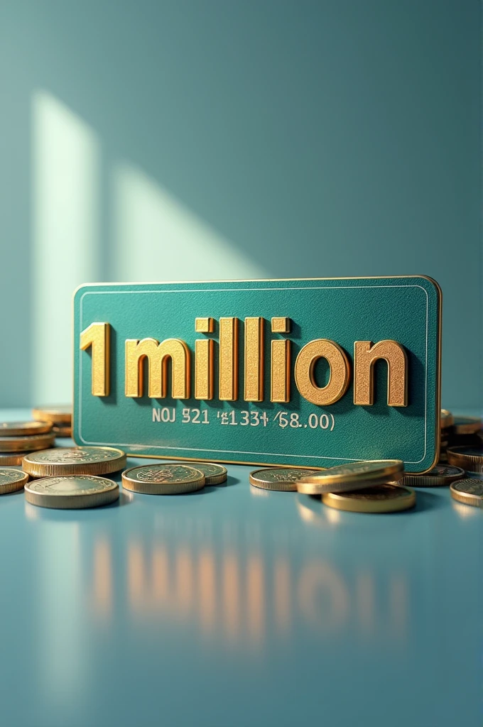 A bank account with 1 million