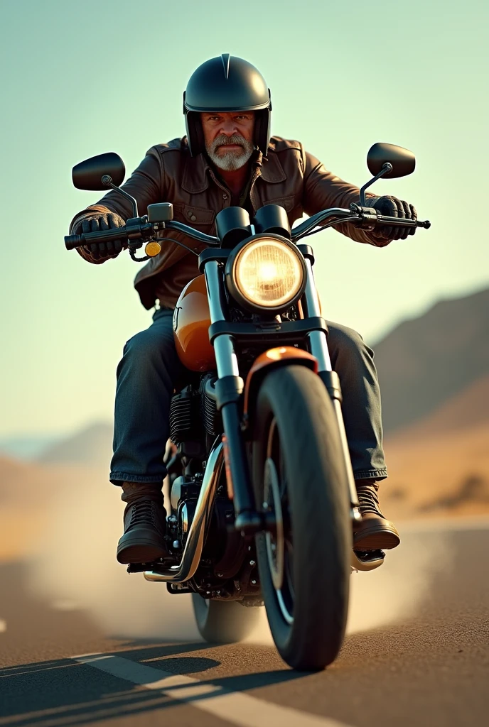Man on a motorcycle