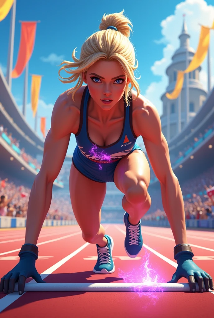 MagicCraft game, Brienne character at the Olympics race