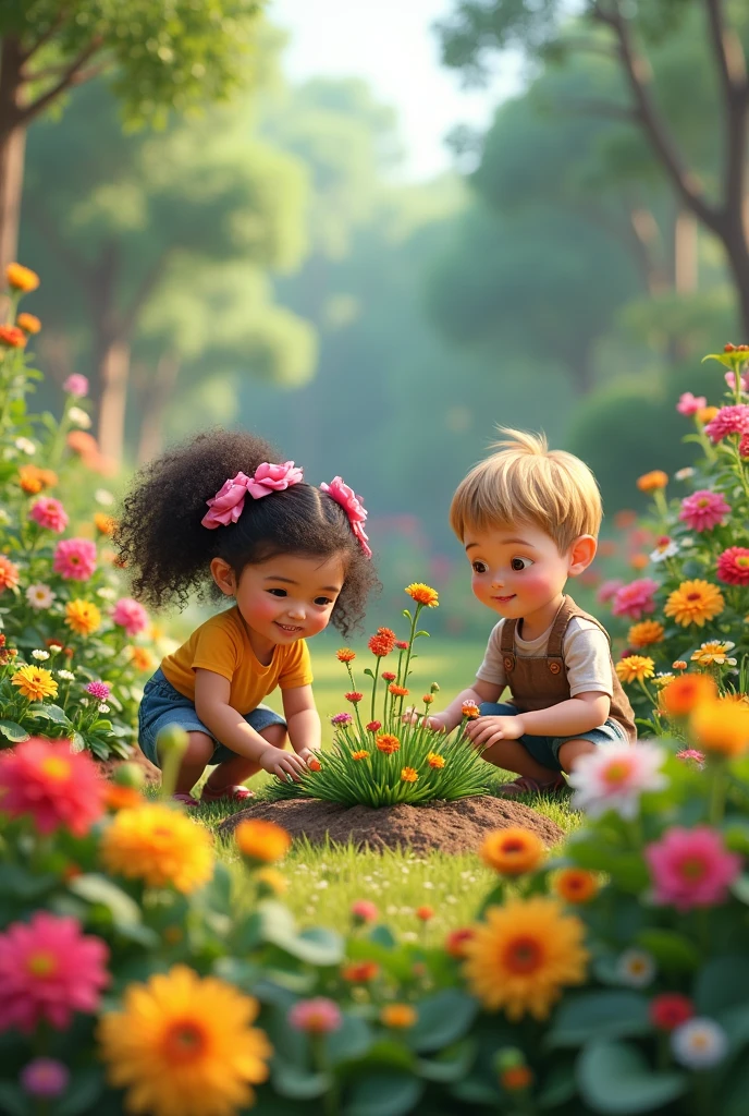 Eco-friendly education focused on the field of landscaping and gardening for children aged 6-10 - "flowers"