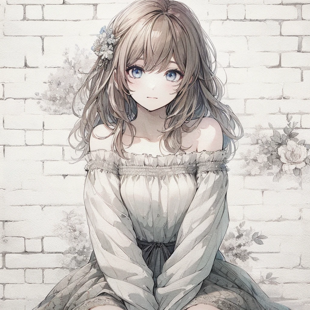 Official art using high-quality hand-drawn watercolor sketch techniques. (best quality,4k,8k,highres,masterpiece:1.2),ultra-detailed,beautiful detailed eyes,A girl with beautiful eyes, everyone, beautiful anime girl, cute anime girl, smooth anime art, anime style, elegant colors, soft lighting, delicate beautiful wet eyes, very coquettish, (beautiful large breast:1.2), (correct hands:1.2),スタイリッシュ、