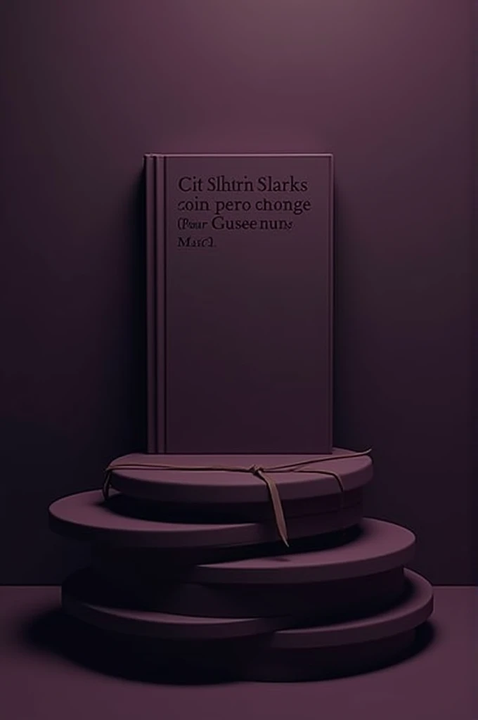 create a book image, in black and purple that is not colorful or flashy