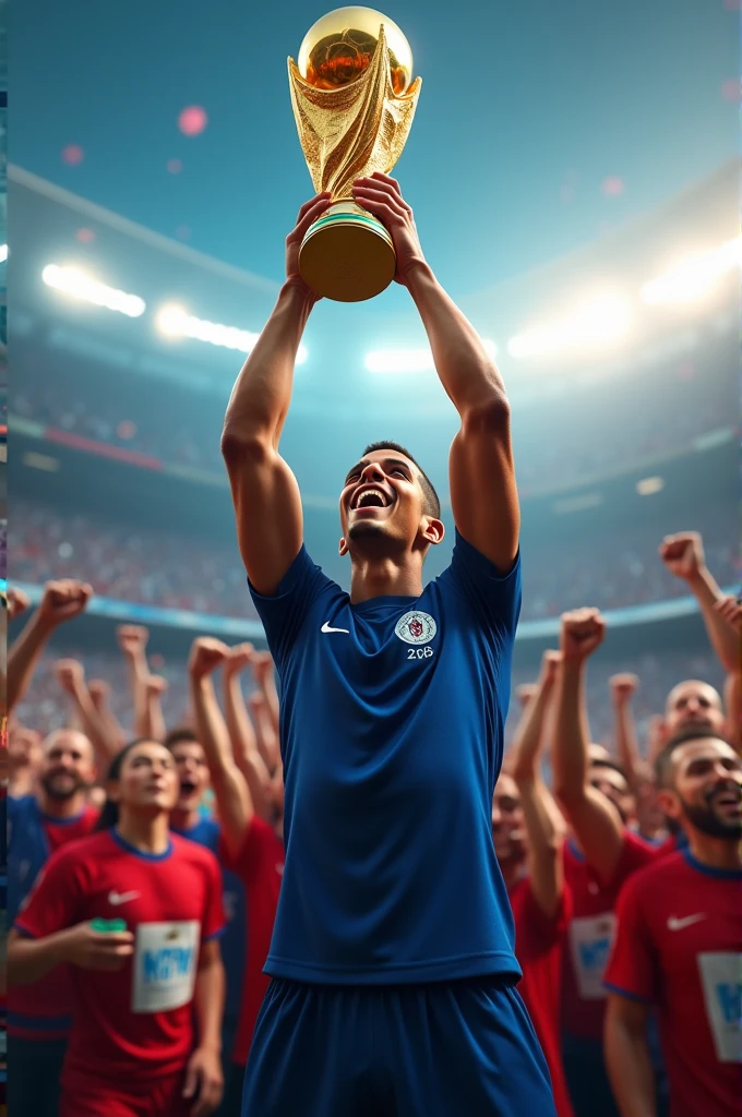 Mbappe lifting the 2026 world cup