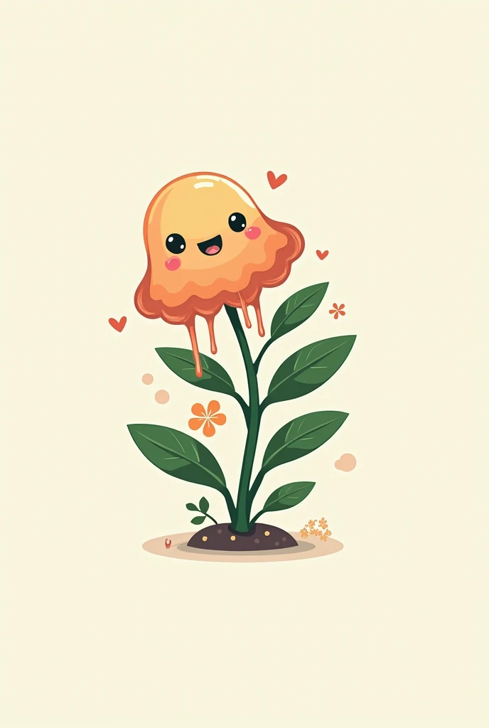 Logo with a jelly and a plant 
