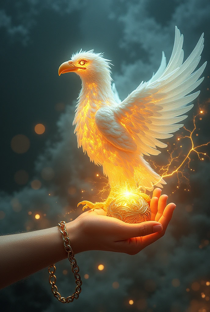 chain, coulomb, bird, fire, talisman, soul stone, soul, wrist,  imwrist, life the four elements fused, fog earth water and air. 