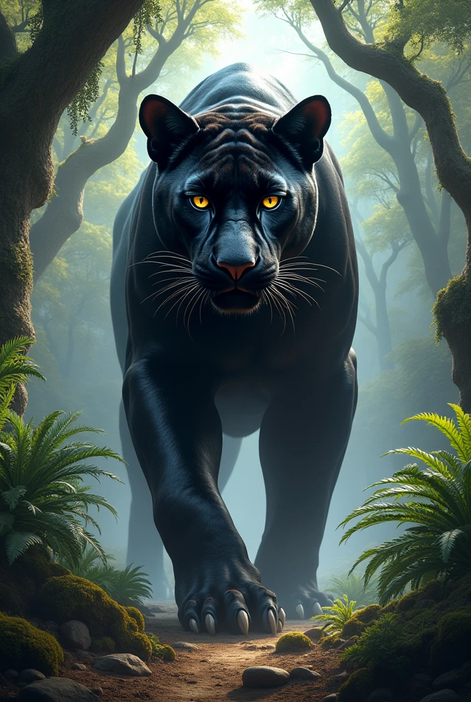A giant panther in panguea, fancy