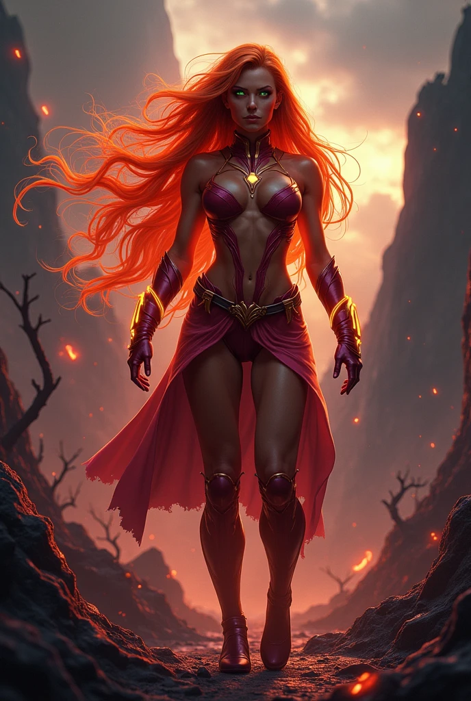 Starfire in dark fantasy stile