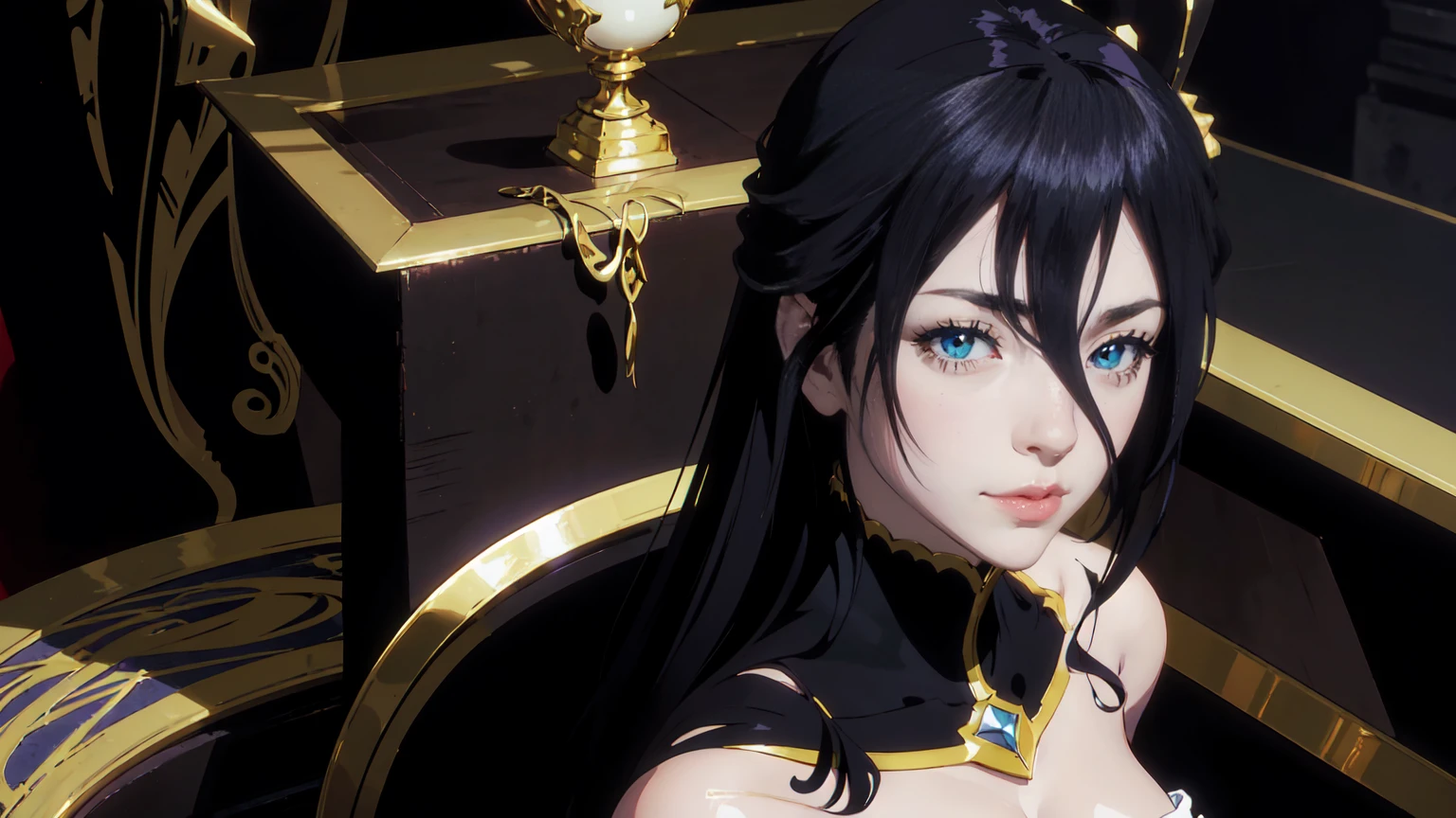 (digital art,8K, Masterpiece, High Quality, Digital Art, Beautiful Anime Aesthetics, Super Detailed, Dynamic Lighting, Sharp Focus, Depth of Field, Cinematic Lighting, CG, Perfect Body Proportions),beautiful anime waifu aesthetic. anime stunning full color art, anime goddess with long and straightened hair in HIME style.
Combination of Fantasy anime cassock and modern black suit with patterns and details. Perfectly detailed face with an arrogant look, CHOKER on the neck, sculpted and proportional body in a beautiful pose, high detail.
black and dark red demon flowers among the character.
perfect portrait concept art, with a cinematic posing of a half-body portrait! Dark tones with light effects