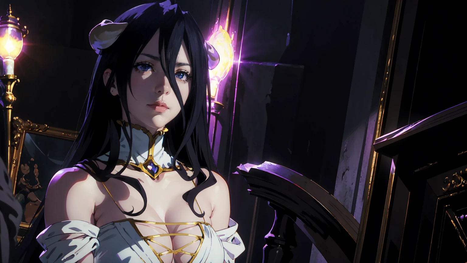 (digital art,8K, Masterpiece, High Quality, Digital Art, Beautiful Anime Aesthetics, Super Detailed, Dynamic Lighting, Sharp Focus, Depth of Field, Cinematic Lighting, CG, Perfect Body Proportions),beautiful anime waifu aesthetic. anime stunning full color art, anime goddess with long and straightened hair in HIME style.
Combination of Fantasy anime cassock and modern black suit with patterns and details. Perfectly detailed face with an arrogant look, CHOKER on the neck, sculpted and proportional body in a beautiful pose, high detail.
black and dark red demon flowers among the character.
perfect portrait concept art, with a cinematic posing of a half-body portrait! Dark tones with light effects