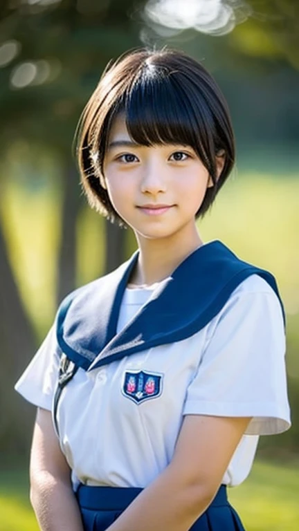Cute Japan Junior High School Girl、Beautiful girl playing sports、Boyish ultra-short hair