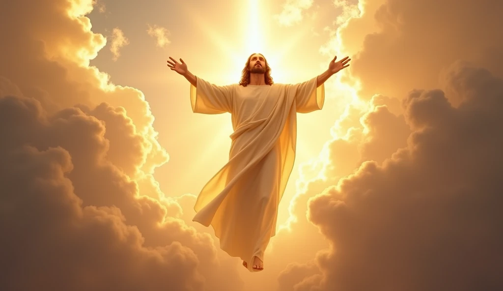 Jesus on clouds
