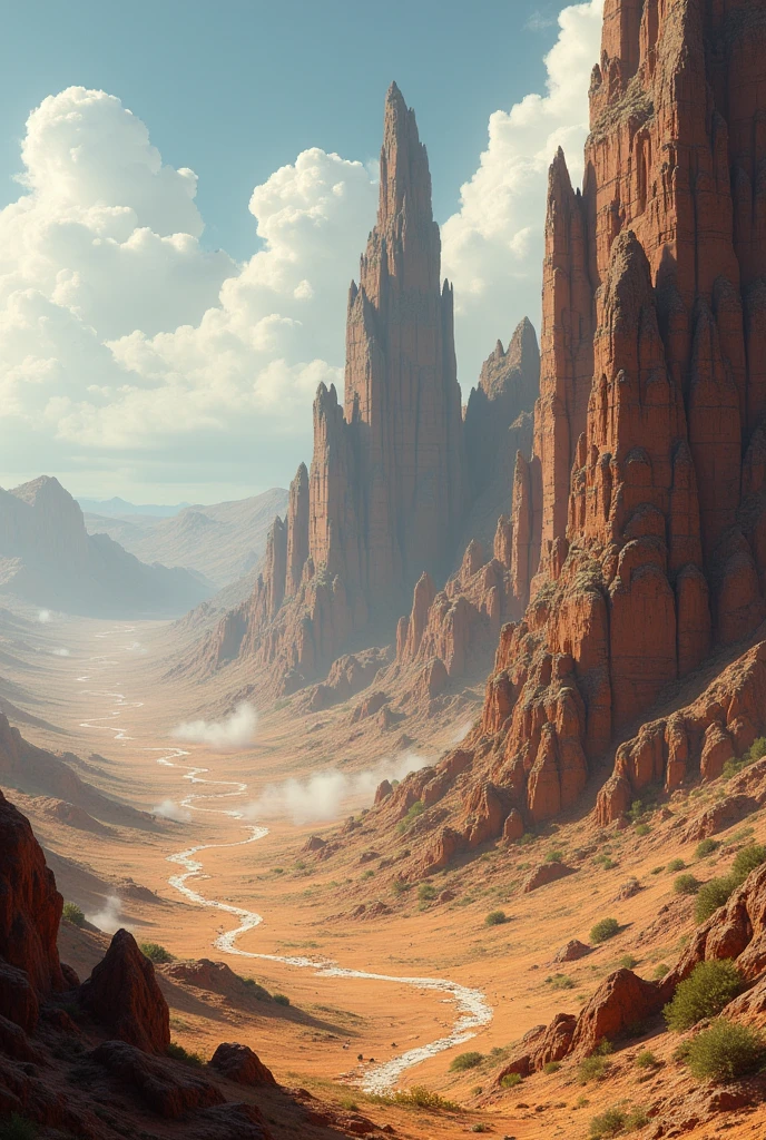 The kingdom of rocks in Panguea, hills and desert 