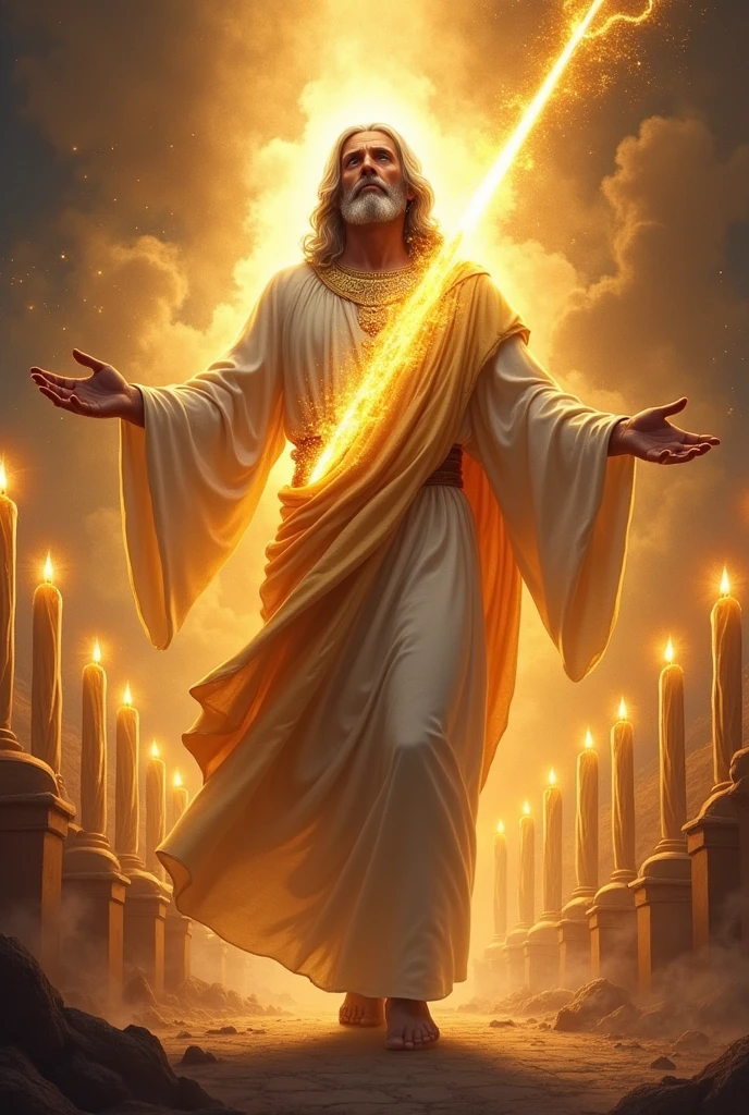 . glorified jesus (Revelation 1)
John begins his narrative with a vision of the glorified Christ.. He sees Jesus in shining robes, with hair as white as wool, eyes like flames of fire and a sharp double-edged sword coming out of his mouth. Jesus is among seven candlesticks, which symbolize the seven churches of Asia Minor.
2. The Letters to the Seven Churches (Revelation 2-3)
John is instructed to write letters to seven specific churches, each one receiving praise, criticisms or warnings, according to the spiritual state of each one.
3. God's throne (Revelation 4-5)
John is taken to heaven, where you see the throne of God surrounded by 24 elders and four living creatures. In chapter 5, he bears witness to the Lamb (JesusChrist) open a book sealed with seven seals, that no one but him is worthy to open.
4. The Seven Seals (Revelation 6-8)
When the Lamb begins to open the seals of the book, a series of cataclysmic events is triggered. This includes the appearance of the Four Horsemen of the Apocalypse., that symbolize conquest, karo, hunger and death.
5. The Seven Trumpets (Revelation 8-11)
Seven angels blow seven trumpets, each bringing a new series of disasters to Earth, including pests, starfalls and the partial destruction of the oceans, rivers and lands.
6. THE WOMAN AND THE DRAGON (Revelation 12)
a one woman, dressed in the sun and with the moon under her feet, is about to give birth. A dragon (representing Satan) tries to devour the woman's child as soon as it is born, but the son is taken to the throne of God.
7. The Beasts (Revelation 13)
John sees two beasts emerge, one from the sea and one from the land. The first beast receives power from the dragon and blasphemes against God, while the second beast performs miracles to deceive humanity and force the worship of the first beast.
8. The bowls of God's wrath (Revelation 16)
Seven angels pour out seven bowls, each bringing a terrible plague upon the Earth, including ulcers, water turned into blood and a great earthquake.
9. The Fall of Babylon (Apoc