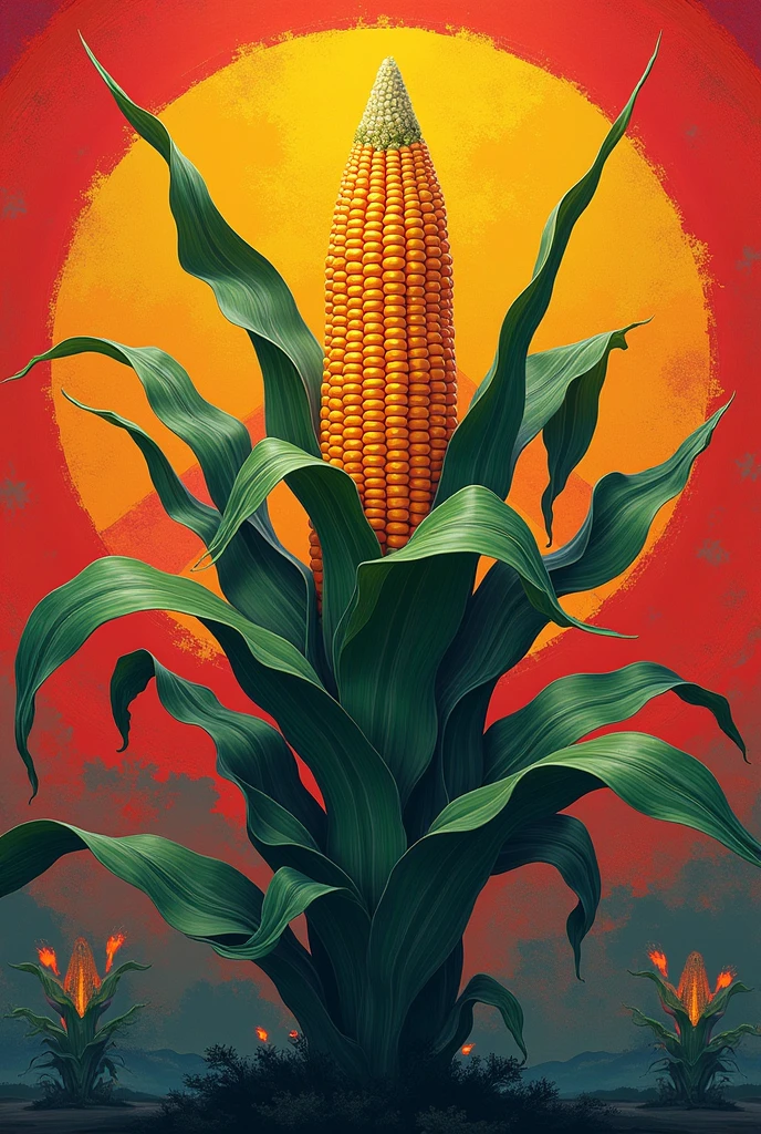 A logo or image that represents the biochemistry and microbiology career. They can be genetically modified organisms such as corn or some plants.. Genetic engineering in the photo. That it is related as for a propaganda photo