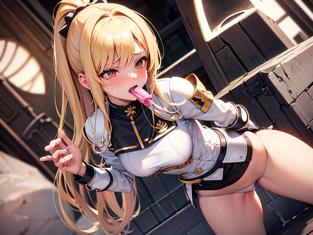 Highest quality, masterpiece, Ultra-high resolution, (Reality: 1.4), Original photo, 3d models & 3d anime, battlefield background, white skirt, blonde hair, female knight armor, white armor, White knight armor, long hair, bangs, white cloak, standing position, white underwear, white panties, skirt turned up, panty shots, blushing, glaring, medium length skirt, pounce pose, Blonde, ponytail, White knight armor, White Skirt, White Cape, White underwear, White panties, Skirt flipped up, Panty shot, blush, Glaring, Blowjob, Put your dick deep inside, blowjob, solo girls and abused by monster 3d models & 3d anime monsters, giving a blowjob to a monster's dick, Fellatio, licking dick, a woman is giving a blowjob, blowjob, 1girl, rape, blonde hair, fingering, grabbing, multiple monster, penis, blush, restrained, cuffs, this woman is in a weird alien world with naked men, Covered with sperm, sperm, Forced sex, Blowjob,Deepthroat, Putting a penis in your mouth, Cunnilingus, I put my penis deep in my mouth, Cum on face, Cum in mouth, Blonde, ponytail, Cum on faceしている, Cum in mouthしている, Close one eye, Half-open eyes, Are crying, Surprised, Impose, Standing back, Back Sex, Gallery around, Cowgirl
