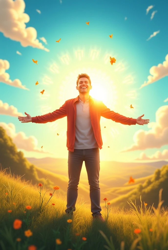 crea un imagen de stay happ, you can do it