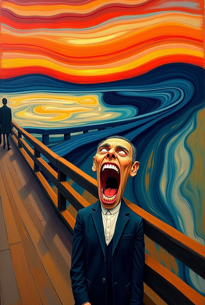 Drawing the scream parody 
