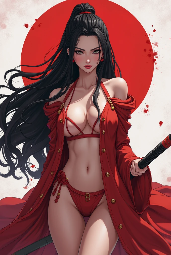 ((Art style by Patrick Nagel)), ((masterpiece, high quality, best quality, 8k, wallpaper, detailed, realistic)), 2girls, korean popstar, thighhighs, high heels, long legs, black hair, pretty hands, fringe, full body, samurai sword, (multiple girls:1.4), simple red background, palm trees,  (graffiti wall:1.2), muscular, strong, courageous, art by Patrick Nagel 