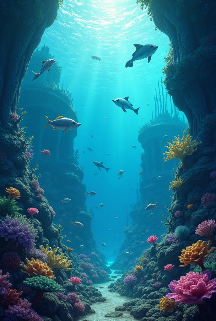 You are going to create a water kingdom where there are many fantasy marine animals.