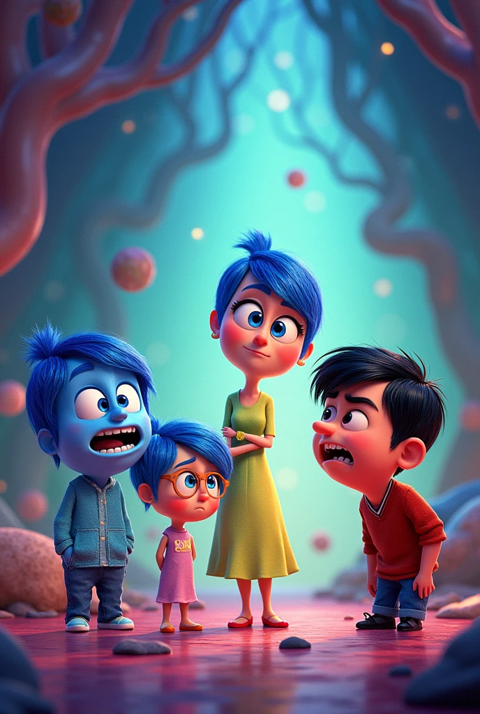 A cartoon characters from the movie "Inside Out", including Disgust. 
