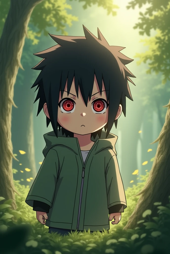 Child and possesses the sharingan and the byackugan