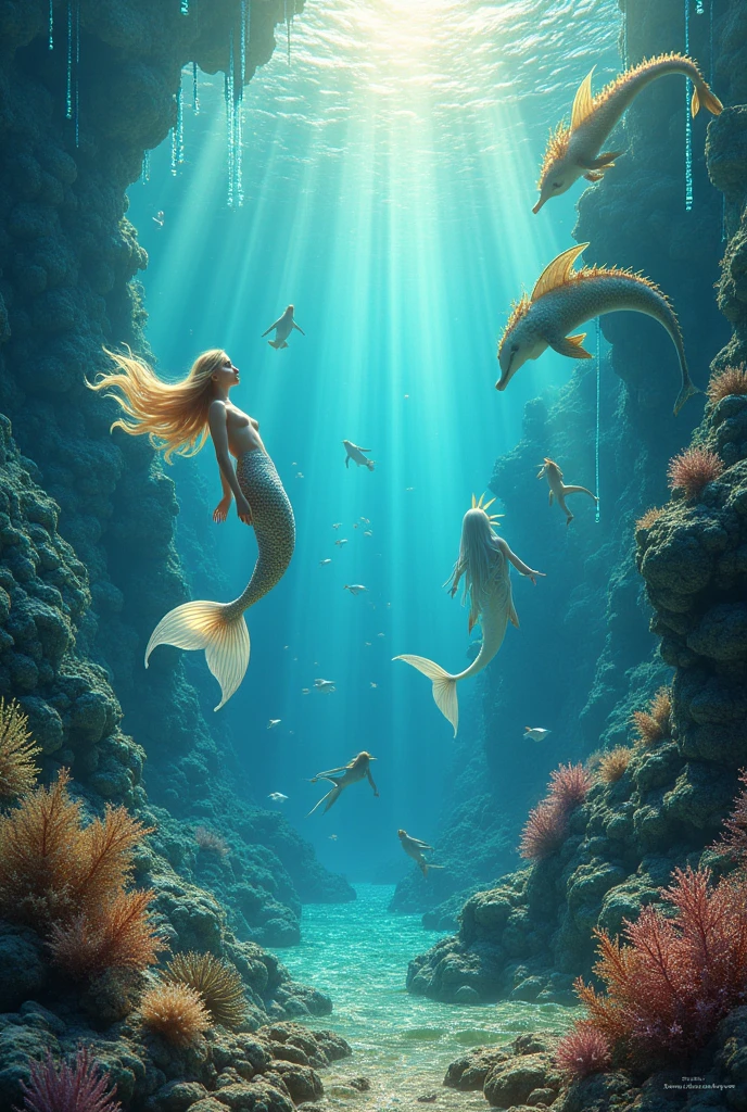 You are going to create a water kingdom where there are mermaids, golden dolphins, fantasy horses