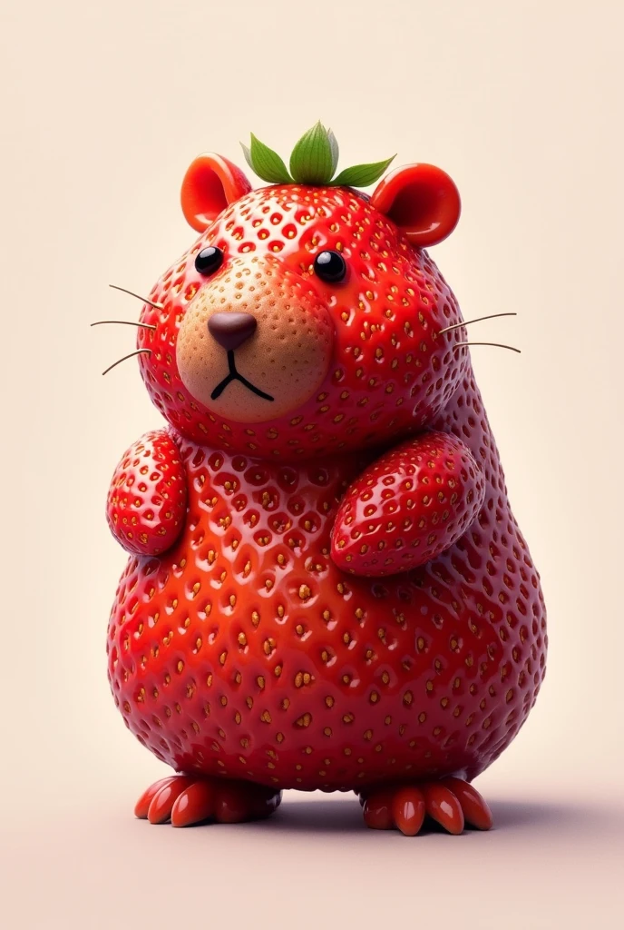 small capybara capybara capybara made of strwaberry

