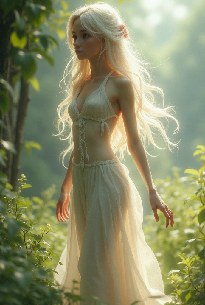 A girl without dress