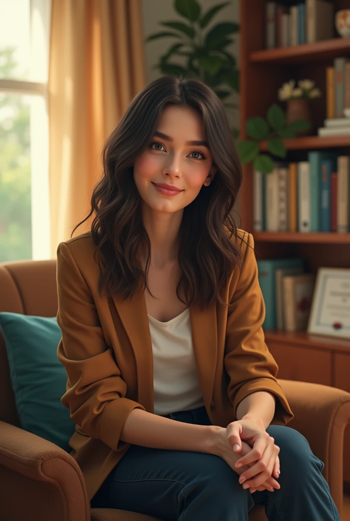 young woman psychologist 


