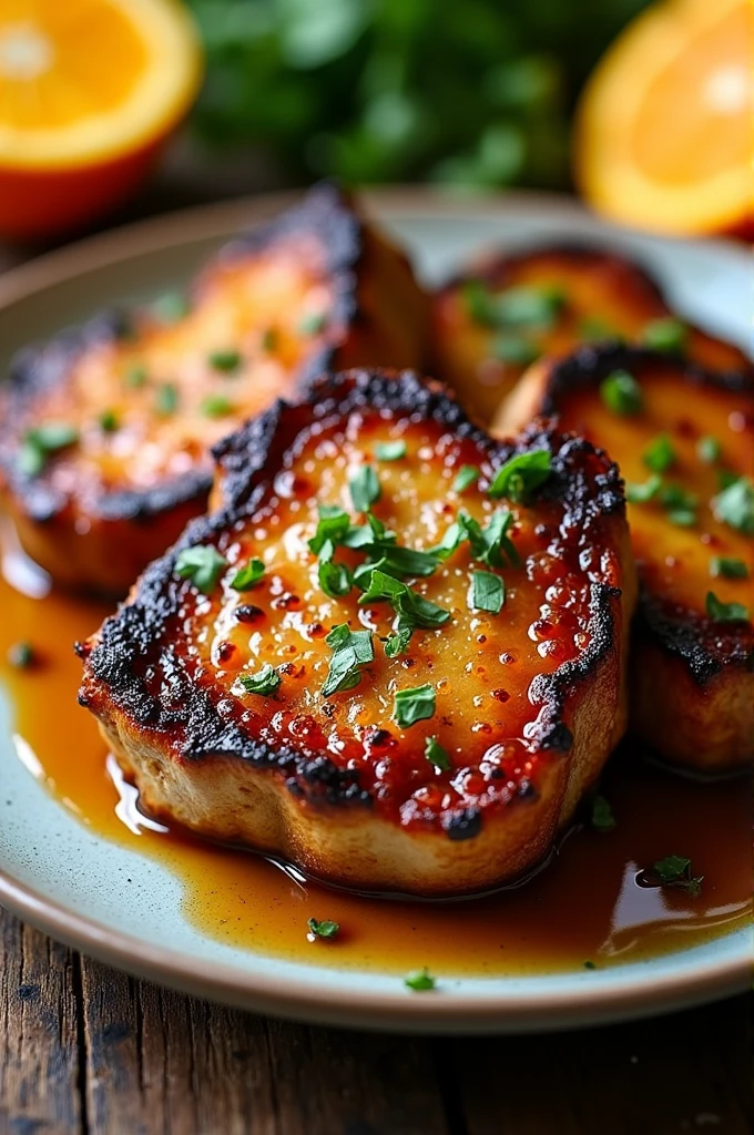 Smoked orange chops 