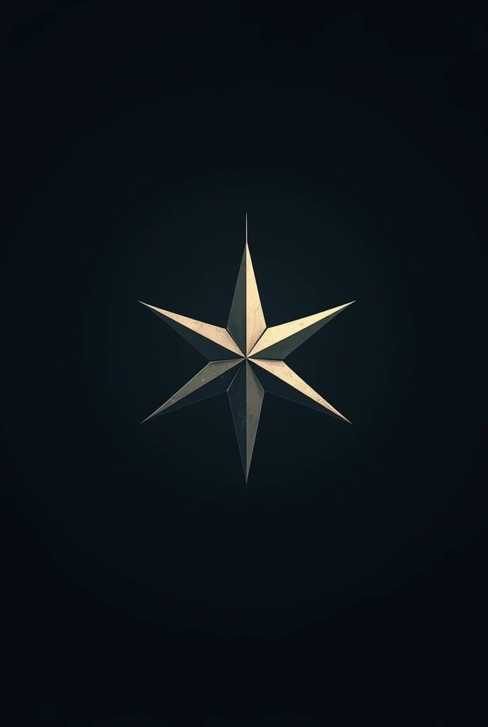 Create a minimalist retro gothic shooting star logo
