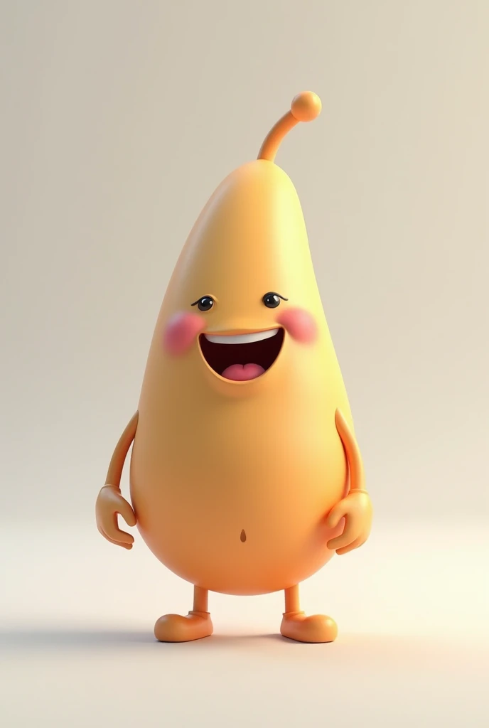 Make a realistic but animated happy penis
