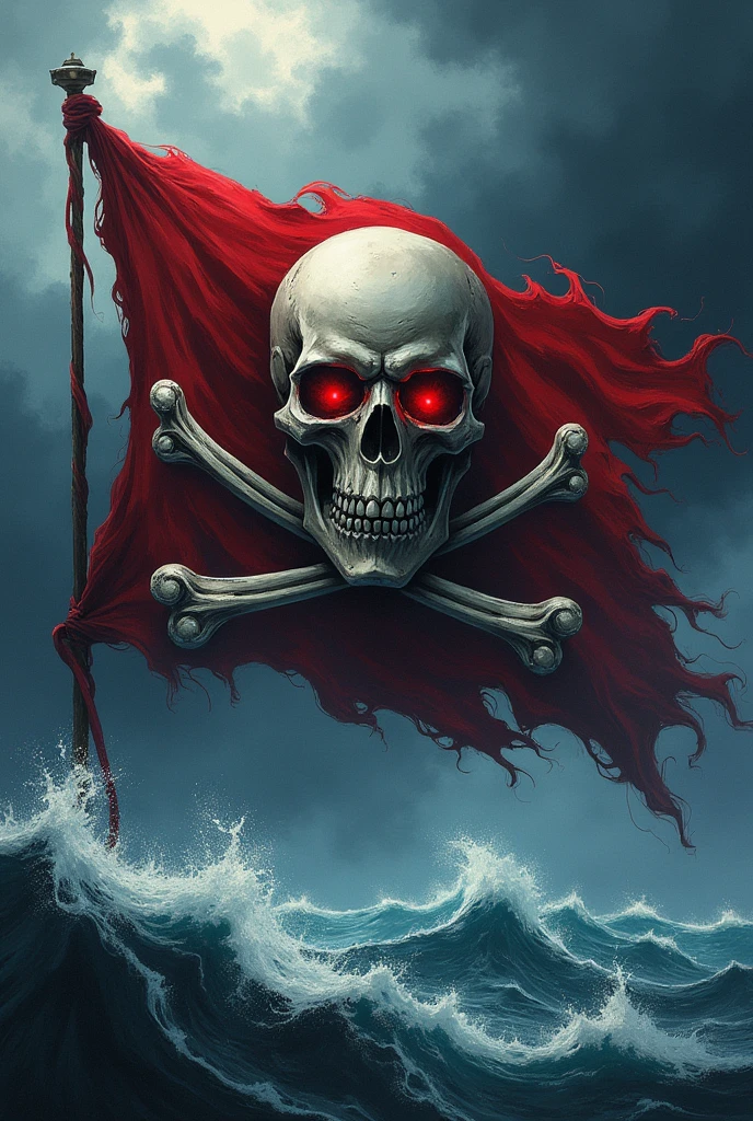 Create a pirate flag that has to do with the name Empire of the Seven Seas
