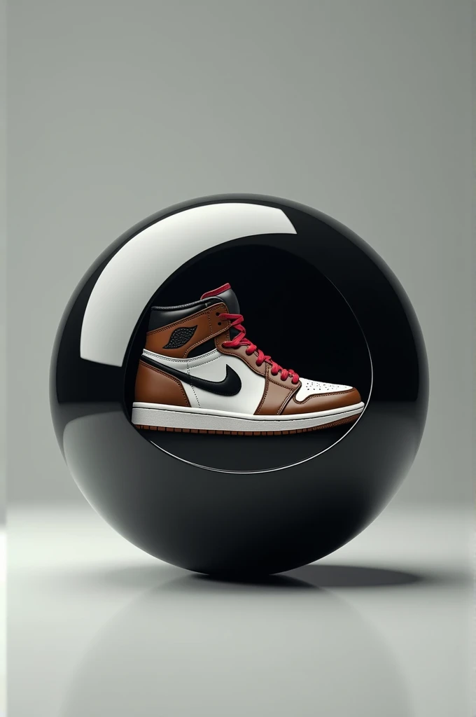 8 ball with a Jordan shoe inside