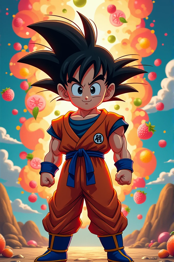 An image of Goku in front of the Blox Frutis logo