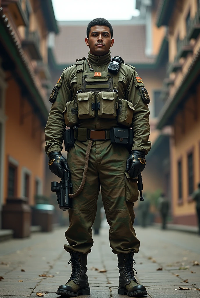 Abdi dalem Yogyakarta use tactical gear military