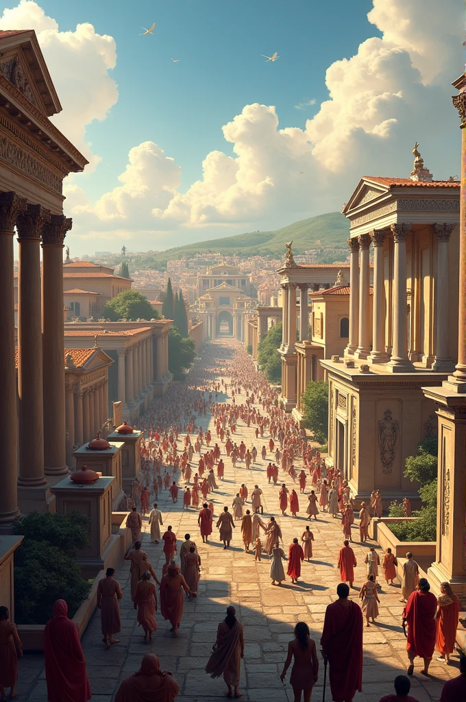 Create an image on the fly about Rome