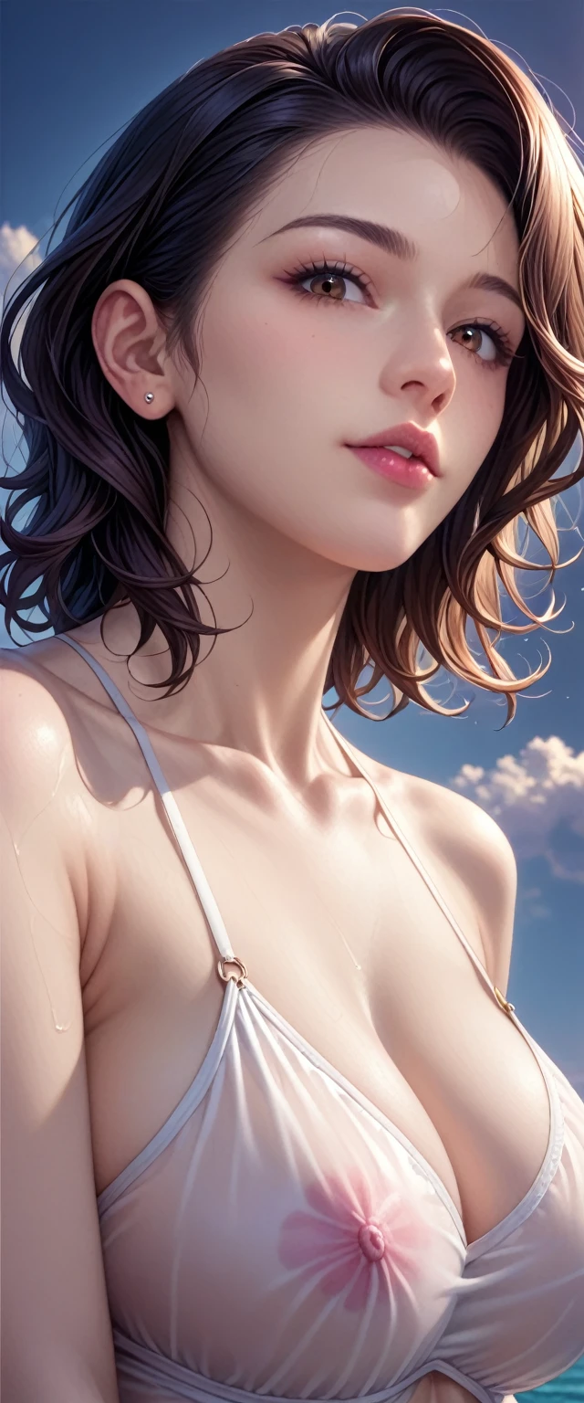 score_9, score_8_superior, score_7_superior, High resolution 3D anime style,A masterpiece in 32K resolution,Highest quality,it is really amazing,Very detailed,Ultra-high resolution,Ultra-realistic,Realistic,Increased depth of field,Cinematic lighting,
(Sexy mature Japan woman:1.2),
(black straight medium hair:1.1),(Ultra-detailed and beautiful face:1.1),(Calm and gentle look:1.1),Beautiful brown eyes,Translucent white skin,Realistic skin texture,Great proportions,
Elegant swimwear,
Summery design,Chic color scheme,Beautiful and delicate decoration,Detailed fabric texture,
(Dark overcast sky on a dull night:1.1),(Dark clouds filling the sky:1),(Thundercloud:1),Coastline at night,Stormy seas,(delay々A desolate sandy beach that continues:1),
(Beautiful back view:1.1),(Low - Angle:1.1),