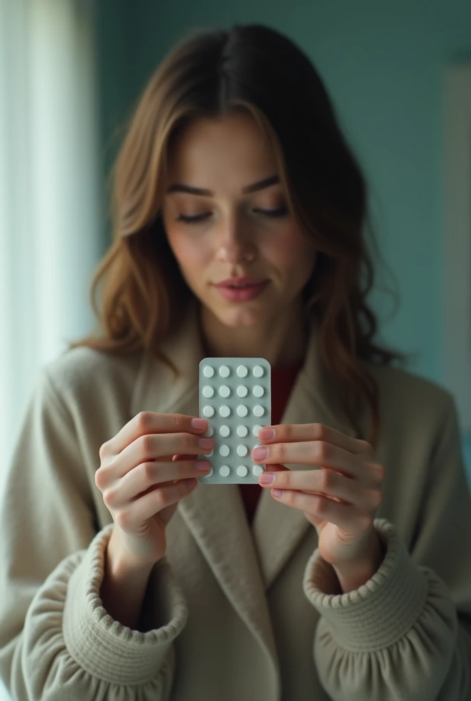 A woman taking an oral contraceptive pill movie cover 
